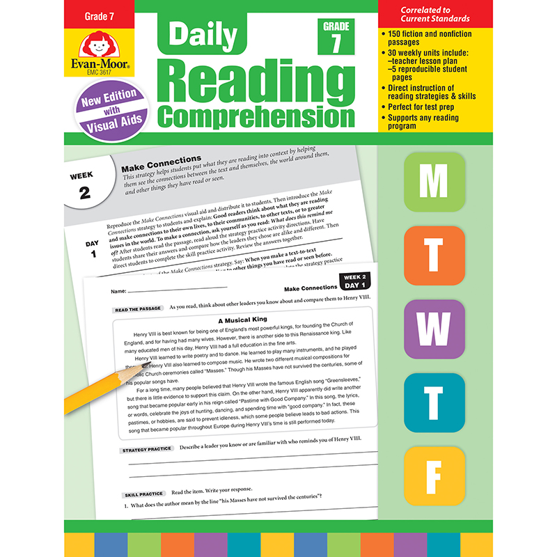 Evan-Moor Daily Reading Comprehension, Grade 7