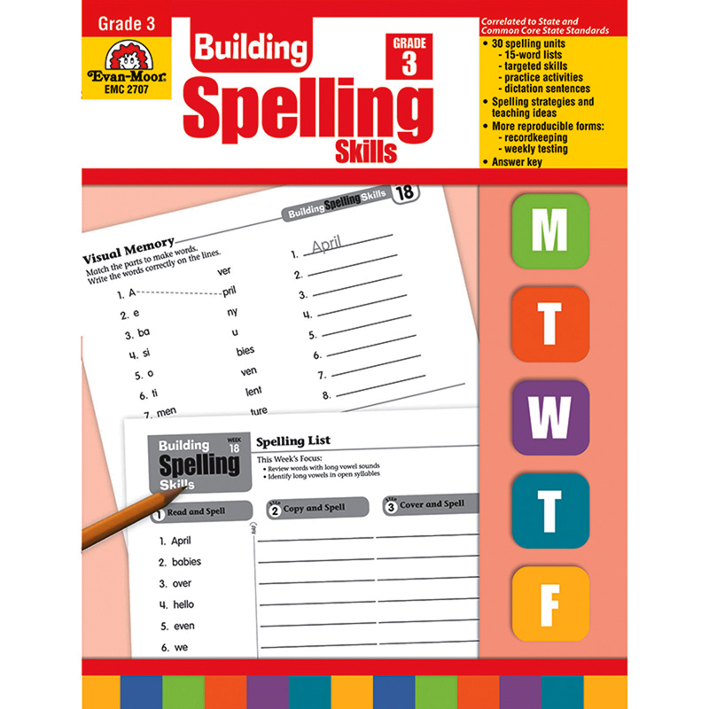 Evan-Moor Building Spelling Skills, Grade 3
