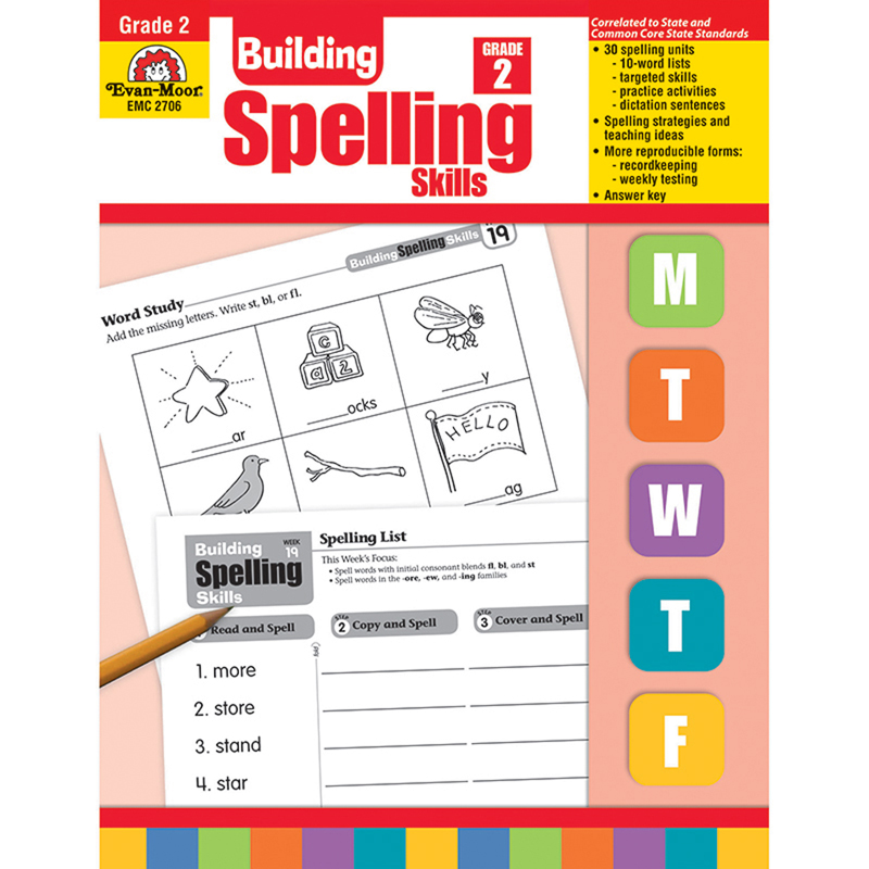 Evan-Moor Building Spelling Skills, Grade 2