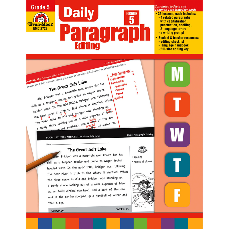 Evan-Moor Daily Paragraph Editing, Grade 5