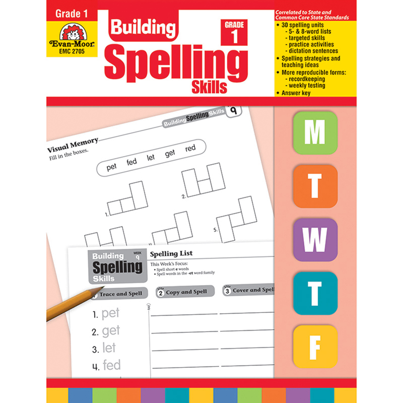 Evan-Moor Building Spelling Skills, Grade 1