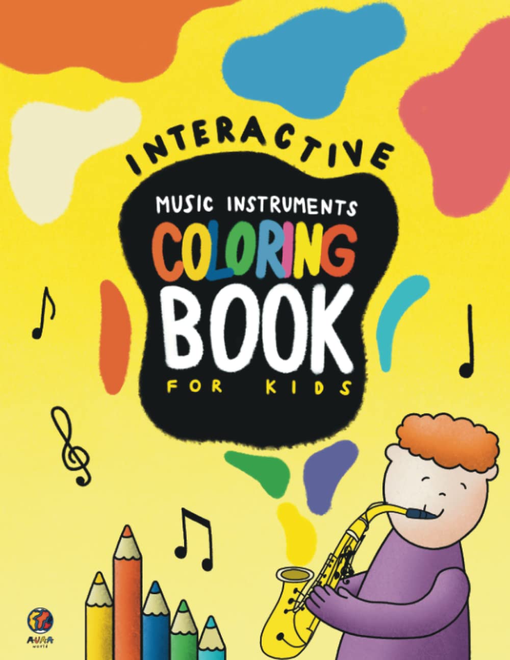 Interactive Music Instruments Coloring Book For Kids